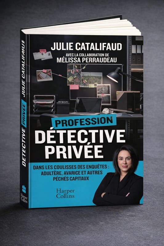 livre de Julie Catalifaud intitulé : Profession Détective privée - Dans les coulisses des enquêtes : adultère, avarice et autres péchés capitaux